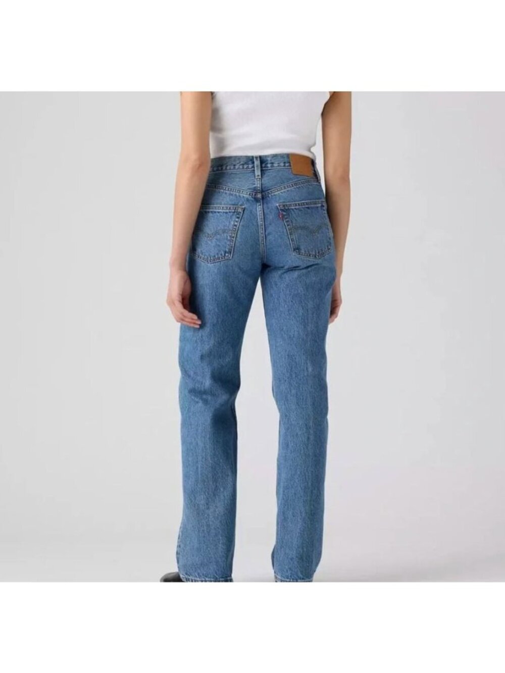Levi's 501 Womens 90s Fit Premium Big E Straight Jeans Size 32x30 Blue AN EXC - Picture 2 of 12